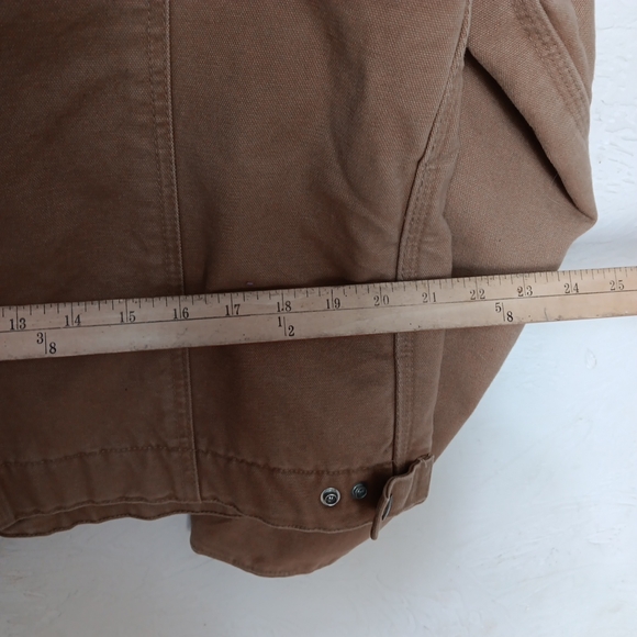 Carhartt Detroit Jacket Women's Size L Camel Tan Blanket Lined - Picture 16 of 16